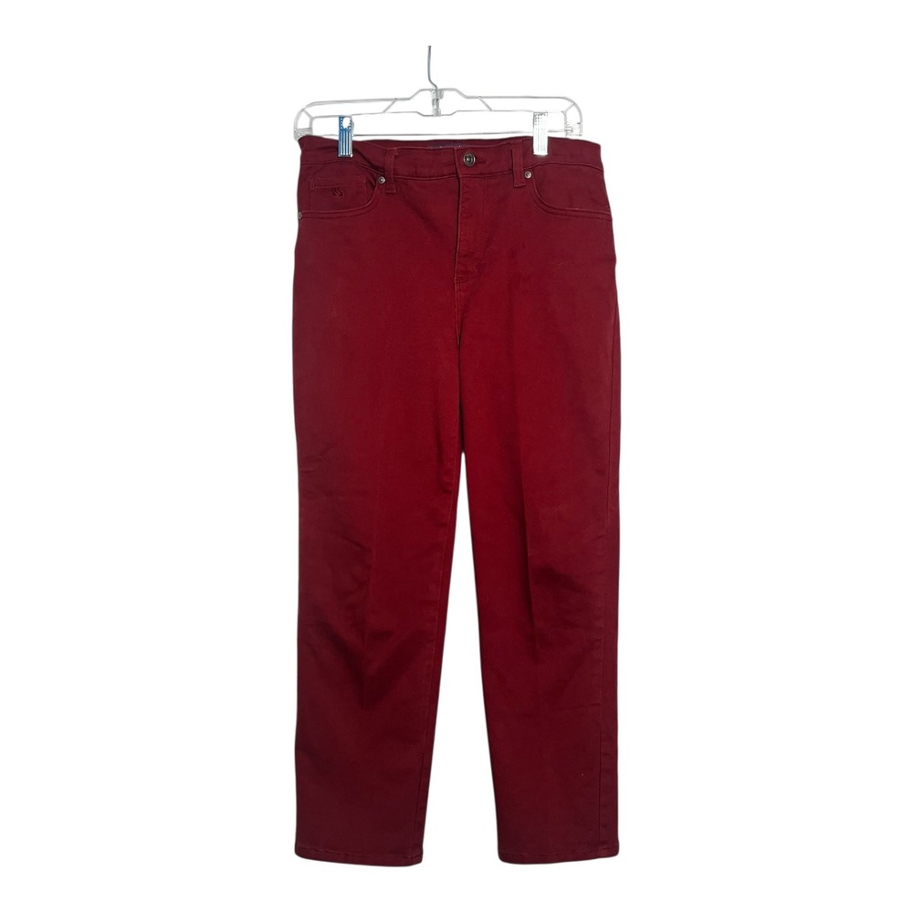 Gloria Vanderbilt Amanda Red Jeans‎ Womens Size 8PS Petite Slimming